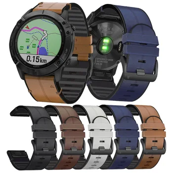 Smartwatch הרצועה על Garmin Fenix 6X 6 פרו 7X 7 5X 5 פלוס 3 3HR 945 להקות השעון 22 26mm סיליקון עור שחרור מהיר רצועת שעון