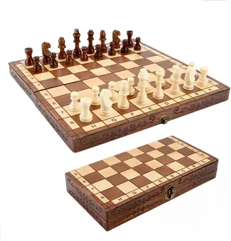 wallxin מתקפל מעץ משחקי שחמט להגדיר עבור ילדים ומבוגרים
