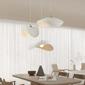 אמנות Led נברשת תליון מנורה אור עיצוב חדר מודרני מינימליזם E27Nordic האוכל שרף להשעות את בר Macaron Droplight גופי