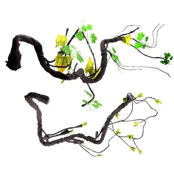 זוחל גפנים טיפוס מלאכותי גפן ענפים גמישים גידול חיית המחמד גידול עיצוב לטאה, צפרדעים, נחשים, זוחלים, גקו