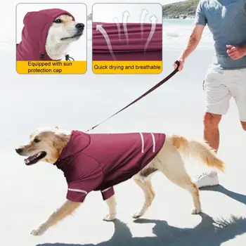 מסוגנן מחמד האפוד רעיוני רצועת הגנה מפני השמש מזדמנים ספורט הכלב חולצה עם כובע
