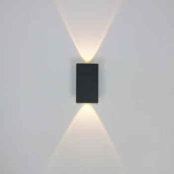 LED מנורות קיר חיצוניות עמיד למים אלומיניום אורות קיר מרפסת גן מסדרון פמוט קיר מקורה קיר תאורה BL46