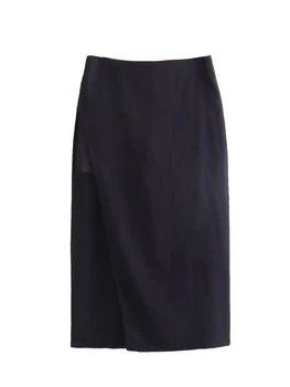 Kumsvag 2023 נשים בקיץ מכנסיים קצרים חצאיות אופנה מוצק רוכסן פיצול אסימטרי נשי אלגנטי רחוב בגדים קצרים.