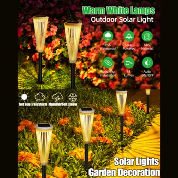 1pcs LED אורות השמש חיצונית בגינה מנורות IP65 עמיד למים עבור מדשאות נוף נתיב החצר האחורית תאורה פטיו מסלול Decors