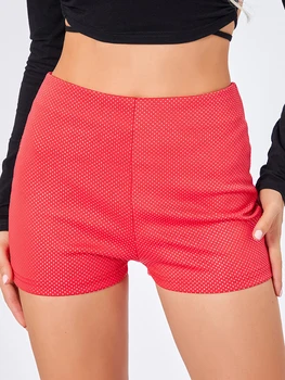 wsevypo נוצץ נצנצים גבוהה המותניים מכנסיים קצרים לנשים קיץ האופנה Zip בחזרה למעלה מכנסיים קצרים חוף מועדון לילה אופנת רחוב