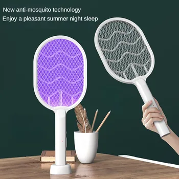 חדש הלם חשמלי מתקפל חשמלי נגד יתושים זבובים יתושים רוצח שני-in-one רוצח יתושים מקורה בבית מלכודת יתושים
