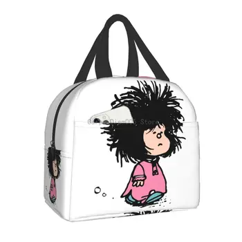הומור Mafalda מבודד הצהריים עבור נשים ילדים בבית הספר קינו קריקטורה מנגה נייד תרמי מצנן תיבת צהריים פיקניק שקית אחסון