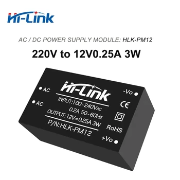 היי-קישור HLK-PM12 Ac dc 220V ל 12v 3w אספקת חשמל מודול מתח מקורי מודול ac dc מבודדים שנאי
