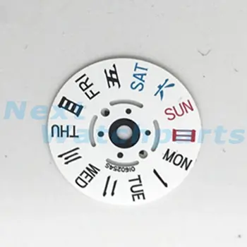 החלפת השעון שעונים שבוע חיוג דיסק מתאים לתנועה NH36 חלקי חילוף