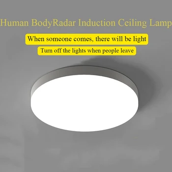 מנורת תקרה אינדוקציה נשמע מבוקר במסדרון המדרגות במעבר הביתה פרוזדור כניסה אוטומטית רדאר גוף האדם חיישן אור