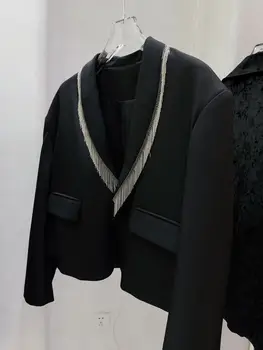 TD9055 של האופנה הגברים מעילים & מעילי 2023 מסלול חצי העצום אקארד רשת חדשה סיני שרוכים הקיץ חופשי חליפה