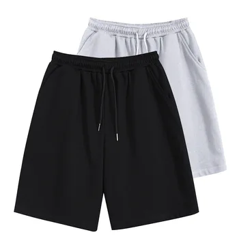 מכנסיים קצרים של הגברים קיץ דק קוריאני סגנון חופשי בתוספת גודל מגמה החוף מזדמנים מכנסיים אלסטיים פועל כושר ספורט מכנסיים