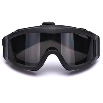 גברים, נשים, חיצונית, רכיבה על אופניים טיולים במדבר חול הוכחה טקטי משקפי סקי רכיבה על ירי ציד Windproof משקפיים 3pcs עדשה