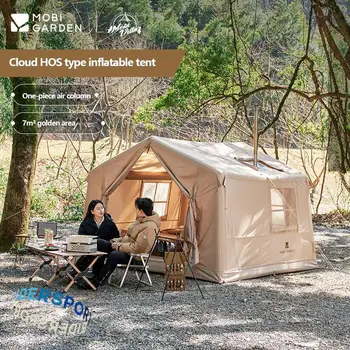 MOBI גן מתנפחים אוהל אטים לגשם מעובה חיצוני קמפינג מתקפל נייד Windproof וsunproof מתנפחים הבית סוג האוהל