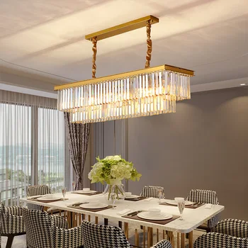 מודרני נברשת קריסטל K9 יוקרה Led תלוי תאורה עבור הסלון עיצוב הבית לובי תליון מנורה זהב עגול לופט הברק