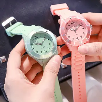 צבע ממתקים סיליקון שעונים כמה ספורט עמיד למים שעון רב תכליתי דיגיטלי שעון יד נשים, גברים אופנה שעוני יד