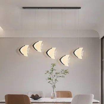 מודרני לסעוד בחדר האוכל אורות תליון תאורה פנימית מנורת תקרה תלויה אור led נברשות לסלון מקורה מדליק