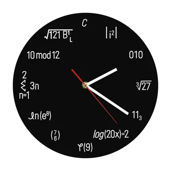 משוואה מתמטית שעון קיר בבית הספר הוראת המתמטיקה סיוע בשיעור מתמטיקה אמנות קיר מורים מתנה מדע המשוואה הנוסחה שעון קיר