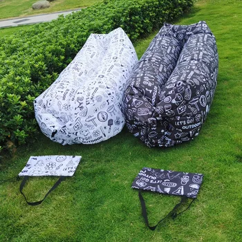 אוויר עמיד למים עצלן ספה מתנפחת ניידת חיצונית חוף אוויר ספה שק השינה מיטה בד אוקספורד 190x75x55cm