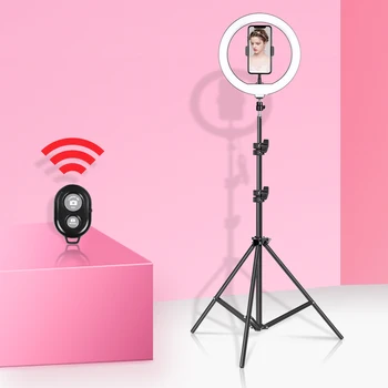 10inch/26cm וידאו ניתן לעמעום אור LED Selfie טבעת אור צילום הטבעת מנורה עם חצובה Stand For Youtube איפור וידאו