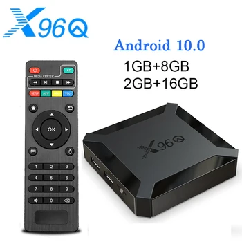 X96Q Smart TV BOX Android 10.0 Allwinner H313 Quad Core 1G8G/2G16G 4K Set Top Box Smart Media Player מהירה