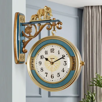 תלוי שעוני קיר סלון מודרני, עיצוב יוקרתי גדול שעון קיר שקט מסוגנן דיגיטלי Horloge Murale עיצוב הבית ZY35XP