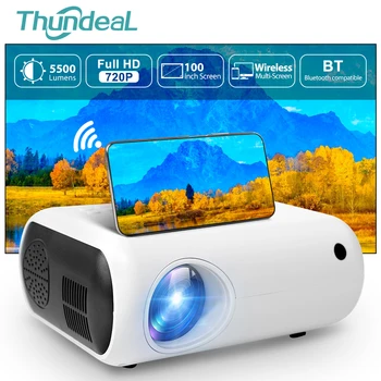 Thundeal TD50 מיני מקרן נייד קולנוע ביתי 3D WiFi מקרן Full HD, 720P, 1080P IOS אנדרואיד הטלפון סרט וידאו ב. מ. וו