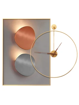 נורדי אור יוקרה בסלון הבית שעון מודרני מינימליסטי קיר שעון קוורץ שעון אישי יצירתי אמנות שעון קיר