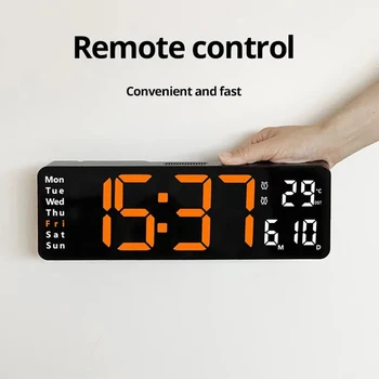 16 אינץ ' פשוט LED קיר שעון דיגיטלי קיר רכוב דקורטיביים שעונים על השינה הביתה