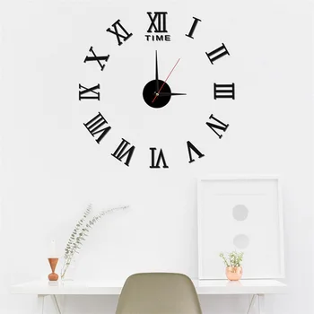 יצירתי שעון קיר בחדר השינה Diy הסלון אקריליק על שתיקה שעון הביתה קישוט קיר שעון