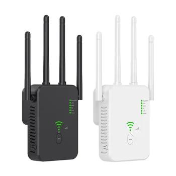 WiFi מהדר להקה כפולה-5GHz/2.4 GHz אינטרנט אותות בוסטרים עם 4 אנטנות 3 מצבי בריטניה/ארה 