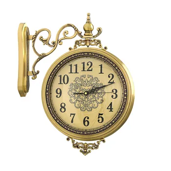 רטרו דיגיטלי שעון של שולחן נורדי שקט שעוני קיר עתיקים מודרני גדול סלון קישוט דופן מעצב Exsurreal