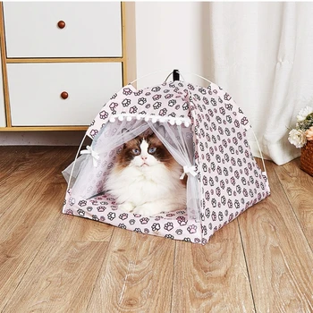 קמפינג חתול אוהל יתושים הוכחה עבור כלבים כלביית מקורה חתול קן חתול למיטה עבור החתול מערת גור כלבים בבית קל KXRE