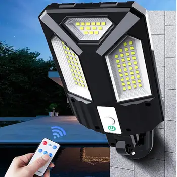 LED COB שמש רחוב אור חיצוני וול אור עמיד למים חיישן תנועה, תאורה אבטחה בהירות LED מנורת קיר בגינה