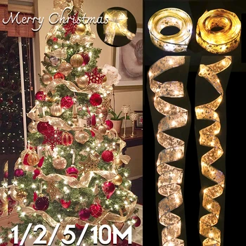 הסרט הפיה אור חג המולד קישוט עץ חג המולד קישוטים הביתה 2023 חג המולד אורות מחרוזת Navidad נטאל השנה החדשה 2024