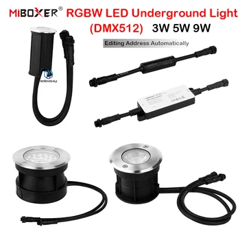 Miboxer 3W 5W 9W RGB+צבע לבן LED מתחת לאדמה אור 24V DMX512 נוף מנורות על הרצפה קבור באדמה נתיב אורות עמיד למים