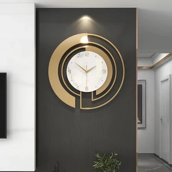 שקט שעון קיר אור בית יוקרה ועיצוב הבית בסגנון מודרני בסלון עיצוב שעונים אמנות דקורטיבית עיצוב אופנה