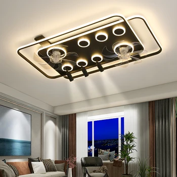 קישוט סלון עיצוב חדר השינה הוביל מאווררי תקרה עם אורות שליטה מרחוק חדר האוכל מאוורר תקרה אור, תאורה פנימית