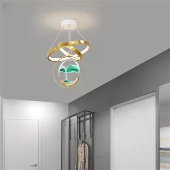 נברשות אורות חדש שעון חול עכשווי זהב תליון מנורה LED 3 צבעים יצירתיים עיצוב הבית. חדר האוכל במעבר תאורה
