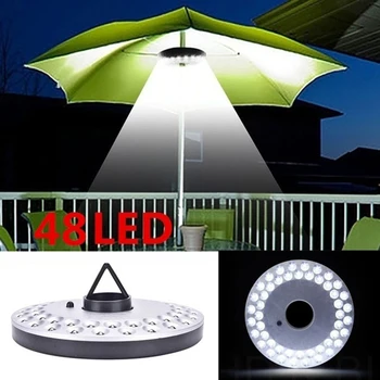 נייד חיצוני LED אור העמוד תחת מטרייה אור עבור קמפינג חוף אוהל חצר גן אור חירום המופעל באמצעות סוללה