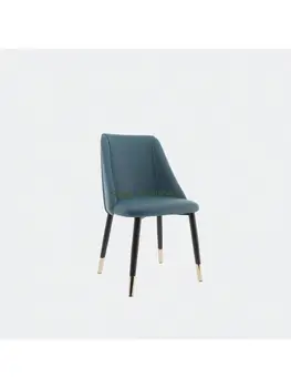 נורדי ומתן שולחן כיסא פוסט-מודרני מינימליסטי כיסא מתכת ללמוד צואה משענת אור יוקרה בסגנון רך החבילה
