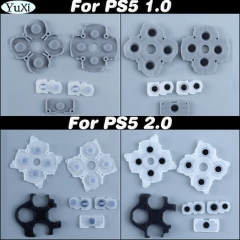 1Set מוליך גומי סיליקון כפתור Pad עבור PS5 D-pad המקשים עבור Sony PlayStation5 V 1.0 V 2.0 Gamepad בקר חלקים