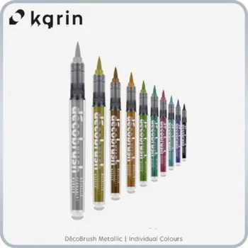 1PCS קארין מתכת צבע קליגרפיה מברשת עט עט סימון על נייר, פלסטיק, מתכת, עץ ומשטחים אחרים