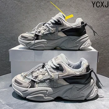 אבא של נעלי נשים חדשות גרסה קוריאנית של גברים נעליים מזדמנים אופנה של נשים בספורט הלבן הקטן נעלי אופנה זוג נעלי ריצה