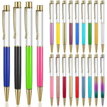 22 צבעוני ריק צינור צף DIY עטים,עטים מתכת, בניין האהוב עליך נוזלי חול עטים ציוד לאירועים רבים