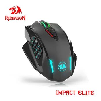 Redragon השפעה עילית M913 RGB USB 2.4 G Wireless Gaming Mouse 16000 DPI 16 כפתורים הניתנים לתכנות ארגונומי עבור גיימר עכברים למחשב