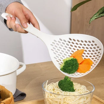 אטריות יפניות מסננת כלי בישול פירות כפיות מטבח מייבש מסננת מזון ידית ארוכה נטו כף