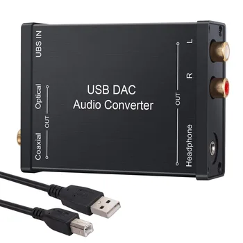 USB ל-SPDIF קואקסיאלי RCA ו-3.5 מ 