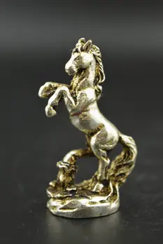 נפלא מיאו כסף לסלול חזק מציאותי סוס נדיר עדין פסל