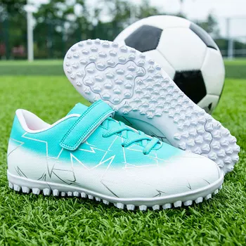 בנים הכשרה TF נעלי כדורגל דשא מלאכותי אנטי חלקלק נוער נעלי כדורגל ילדים בנות אימון ספורט נעליים R0078